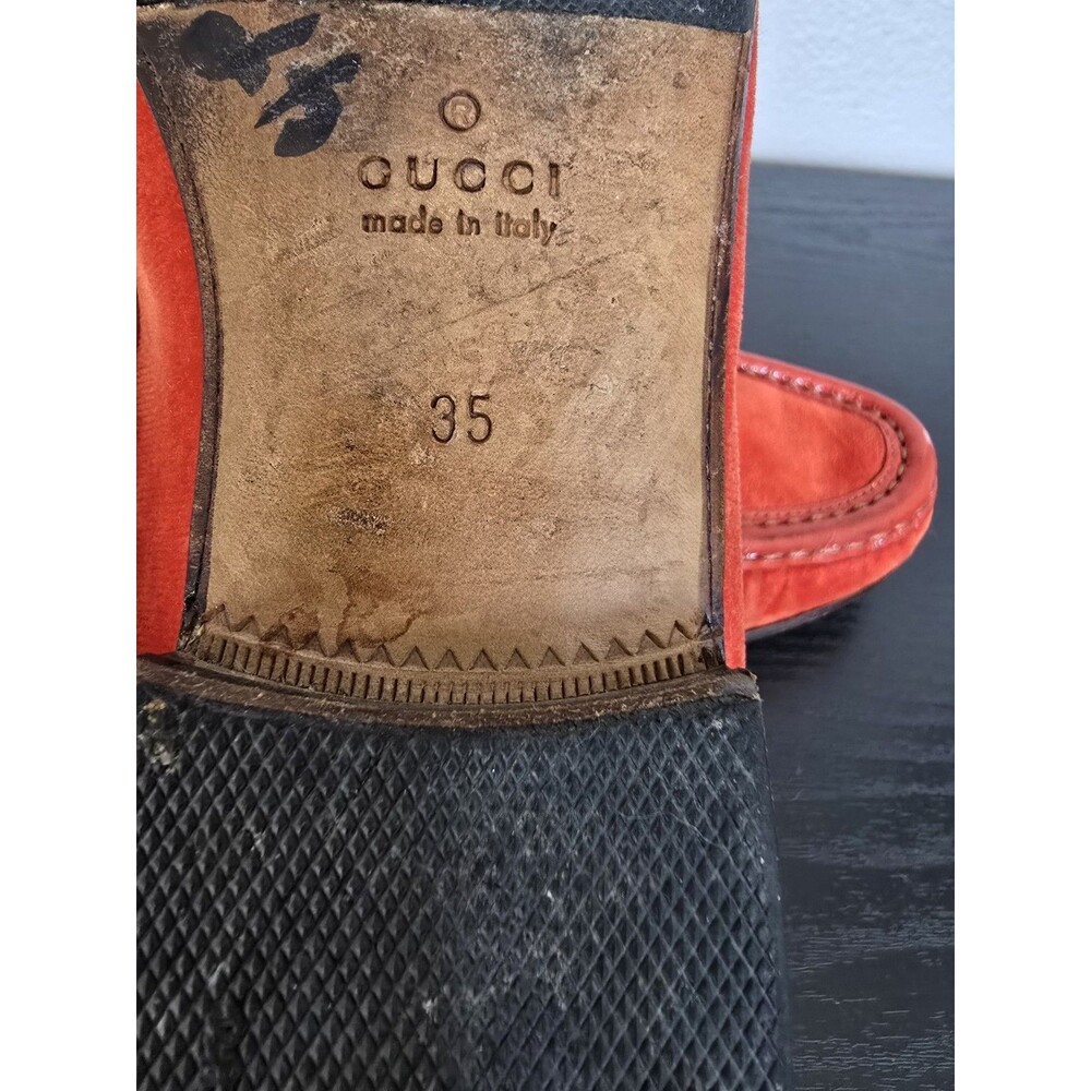 Gucci Loafer, Vintage, Red, Velvet/Patent, Size 35  good used condition - Picture 12 of 12